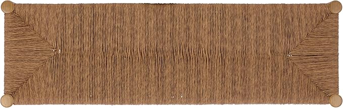 SAFAVIEH Couture Outdoor Patio Furniture Collection - Romona Tropical Bench, Natural Brown Rectangular with Woven Seat, Fully Assembled (CPT4002A)