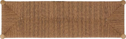 SAFAVIEH Couture Outdoor Patio Furniture Collection - Romona Tropical Bench, Natural Brown Rectangular with Woven Seat, Fully Assembled (CPT4002A)