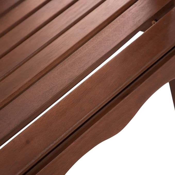 Greemotion Set of 2 Elk 34 in. W All Weather Outdoor Patio Eucalyptus Wood Adirondack Chair Solid Wood for Outdoor Fire Pit, Deck, Beach, Garden, Campfire Chairs, Weather Resistant, Dark Brown