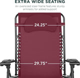 Best Choice Products Oversized Zero Gravity Chair, Folding Outdoor Patio Lounge Recliner w/Cup Holder Accessory Tray - Photo 3