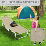 ABORON 3 in 1 Sun Tanning Chair Oversized with Mat&Face Arm Hole, Heavy Duty Folding Chaise Lounge Chairs - Photo 5