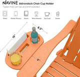 Adirondack Chair Set of 6, HDPE Folding Adirondack Chair with Multifunctional Cup Holder - Photo 7