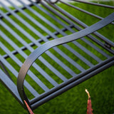 XBrand 44" L Iron Sun-Patterned Seat for Two, Patio & Porch Furniture for Park, Yard, Lawn, Balcony, Backyard – Black - Photo 4