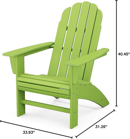 POLYWOOD® Vineyard Curveback Adirondack Chair in Lime