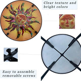 12 Inch Round The Sun Glass Side Table, Patio Small Table, Outdoor Side Table, Outdoor Bar Table - Photo 4