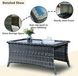 Rilyson Patio Furniture Swivel Chairs Set - 8 PC Wicker Rattan Outdoor Sectional Conversation Sets with 4 Swivel - Photo 7