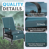 Incbruce Outdoor Lounge Chair Set of 2 Patio Furniture Adjustable Recliner with Retractable Steel Frame and Removable - Photo 4
