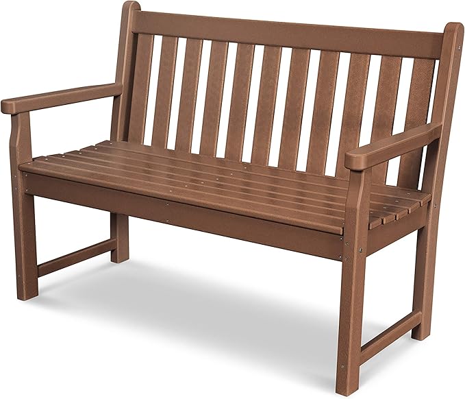 POLYWOOD TGB48TE Traditional Garden 48-Inch Bench, Teak