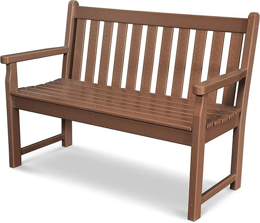 POLYWOOD TGB48TE Traditional Garden 48-Inch Bench, Teak
