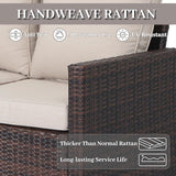 EortheX Outdoor Patio Sofa, 3-Seat Rattan Wicker Couch for Garden Deck or Porch - Photo 6
