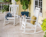 POLYWOOD Estate 3-Piece Rocking Chair Set, Outdoor Patio Porch Rockers with Side Table, All-Weather HDPE Furniture - Photo 2