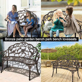 TTY Store Patio Garden Bench Park Bench Loveseats for Outdoor Porch, Patio, Lawn, Balcony - Photo 3