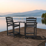 Tall Adirondack Chair, All Weather Resistant Adirondack Bar Stools for Patio, Lawn, Garden, Swimming Pool - Photo 6