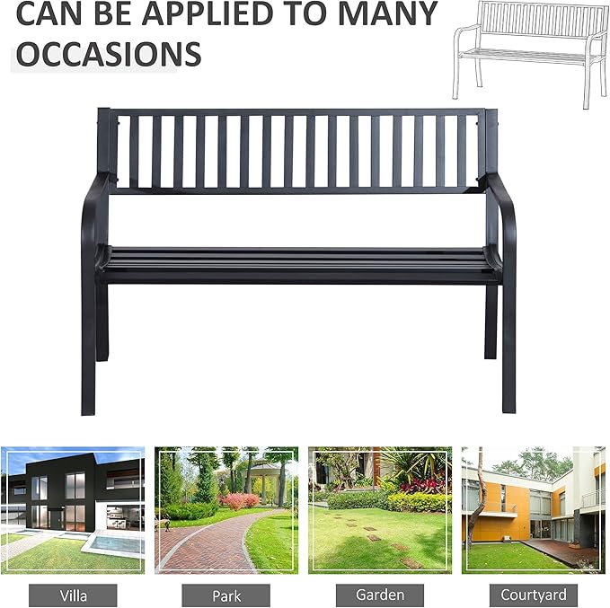 GOWE Outdoor Garden Bench, Patio Bench