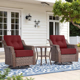 Belord 6" Thick Cushion Outdoor Swivel Rocker Patio Chairs Set of 2 - Photo 1