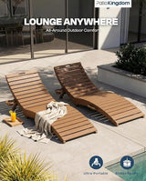 in-Pool Lounge Chairs Set of 2, Folding HDPE Pool Chairs Anti-Floating No Sandbags with Cup Holder & Handles - Photo 5