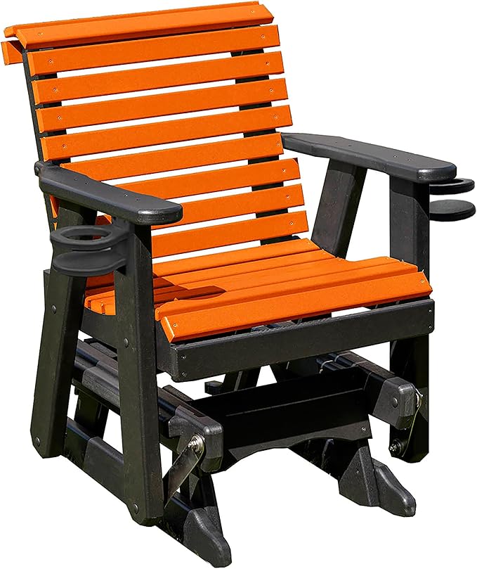 Amish Craftsmanship Made in USA 2FT Heavy Duty Poly Lumber Wood Porch Patio Glider HDPE with No wood fibers Lancaster - Photo 1