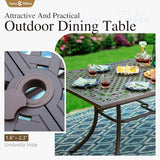 Sophia & William 7 Pieces Cast Aluminium Patio Dining Set for 6 - Photo 2