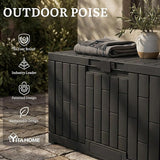 YITAHOME 60 Gallon Outdoor Storage Box, Large Water Resistant Resin Deck Box - Photo 8