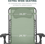 Best Choice Products Oversized Zero Gravity Chair, Folding Outdoor Patio Lounge Recliner w/Cup Holder Accessory Tray - Photo 3