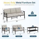 RoyalCraft Outdoor Patio Furniture Set, 7 Seats Outdoor Patio Set with 4" Thick Cushion - Photo 2