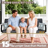 Heavy Duty Porch Swing Outdoor, 900LBS Capacity Textilene Hanging Bench Swing Chair with Extended Chains - Photo 2