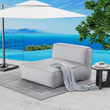 Dineli Outdoor Bean Bed Loveseat Large Bean Bag Chair for Adults Outdoor Sofa Couch Outside Chaise Lounge Chair Foam - Photo 1