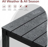 Stoog 7 Pieces Patio Dining Sets, All-Weather HIPS Material & Aluminum Frame Dining Table with 2" Umbrella Hole - Photo 3