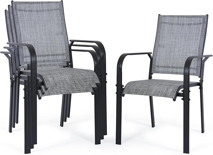 Patio Chairs Set of 4, Outdoor Dining Chairs Set of 4 - Photo 1