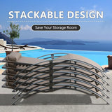 Domi Pool Lounge Chairs Set of 2, Aluminum Adjustable Outdoor Chaise Lounge - Photo 6