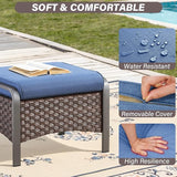 Belord 4 Pieces Patio Furniture Sets - Swivel Rocker Outdoor Chairs with Ottomans - Photo 9