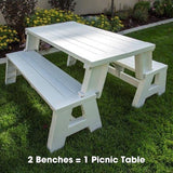 Convert-a-Bench Gen 1 2-in-1 Outdoor Convertible Bench to Picnic Table - Photo 2