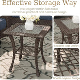 6 Piece Patio Furniture Set, All-Weather Wicker Outdoor Conversation Set with Swivel Rocking Chair and 6 Inch Thick - Photo 7