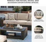Signature Design by Ashley Coastline Bay Nuvella Weather Resistant Fabric Outdoor Sofa with Cushion and 4 Throw Pillows - Photo 5