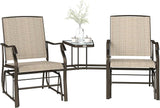 Outsunny Outdoor Glider Chairs with Coffee Table - Photo 1