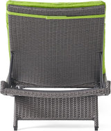 Christopher Knight Home Salem Outdoor Wicker Adjustable Chaise Lounges with Cushions, 2-Pcs Set - Photo 9