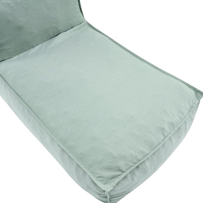 Merax Outdoor Bean Bag Lounge Chairs, 61" Outdoor Chaise Lounger Chair with Foam Filled, Cozy Outdoor Bean Bag Couch for Patio Pool Desk, Water-Resistant Fabric Sun Lounger Chair, Mint