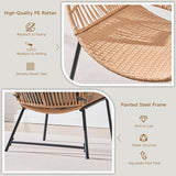 ONBRILL Outdoor Egg Chair, Indoor Lounge Chair for Patio, Bedroom, Living Room, Porch - Grey - Photo 5