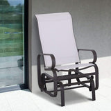Outsunny Outdoor Glider Chair, Gliders for Outside Patio with Smooth Gliding Mechanism and Lightweight Construction for - Photo 7