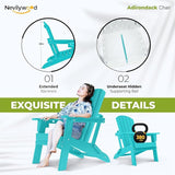 nevilywood HDPE Foldable Adirondack Chairs Set of 2, Waterproof All-Weather Outdoor Design, for Fire Pit, Patio & Beach - Photo 6