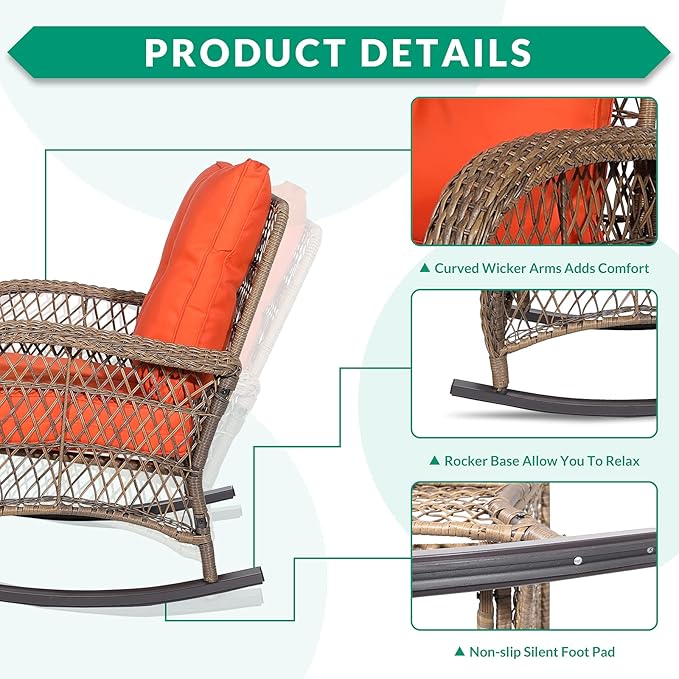 VIVIJASON 3-Piece Outdoor Conversation Bistro Set - Photo 3