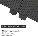 Outdoor Patio PE Wicker Chaise Lounge Chairs Set of 3 Patio Black Rattan Reclining Chair Adjustable Backrest Pool - Photo 6