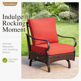 Sophia & William Patio Furniture Set, 5PCS Metal Outdoor Conversation Set with 3-Seater Outdoor Couch, 2 Sofa Chairs - Photo 4