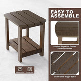 Adirondack Side Table, Double Outdoor Side Tables 18" Solid End Tables - Photo 4