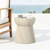 Outdoor Side Table Faux Marble End Table Faux Stone Concrete Side Tables Travertine Small Coffee Tables for Indoor - Photo 4