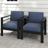 Kiss the Water Outdoor Patio Metal Furniture Chair - Photo 8