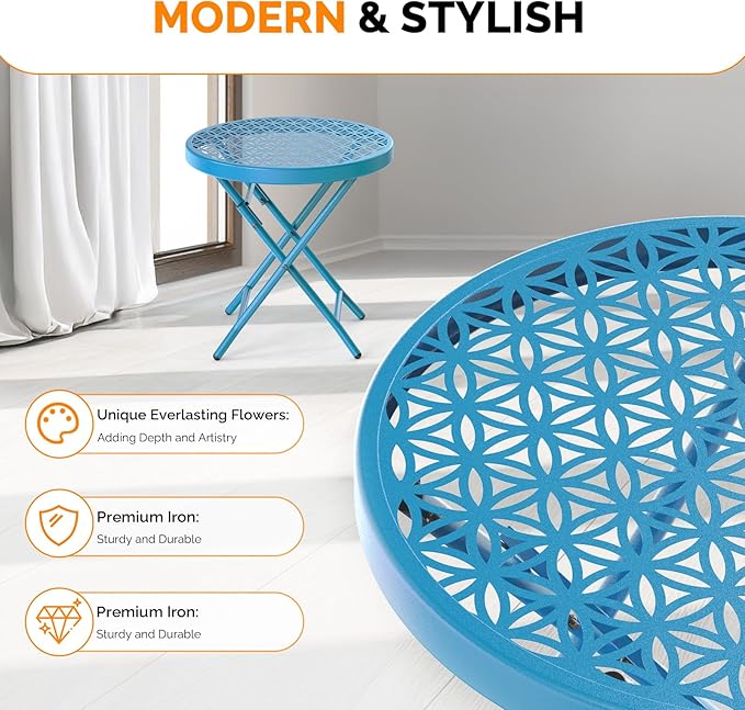 VINGLI Patio Folding Side Table - Photo 4