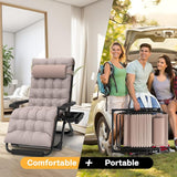 Slendor Oversized Zero Gravity Chairs XXL, Padded Zero Gravity Lounge Chair, Lawn Recliner - Photo 9