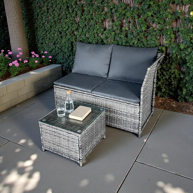 GIANGSUNNY 3 Patio Furniture Set with Storage - Photo 7