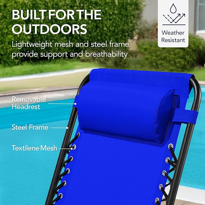 Best Choice Products Outdoor Folding Rocking Chair, Zero Gravity Lounge Chair - Photo 7